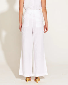 Fate + Becker A Walk In The Park High Waisted Belted Wide Leg Pant White