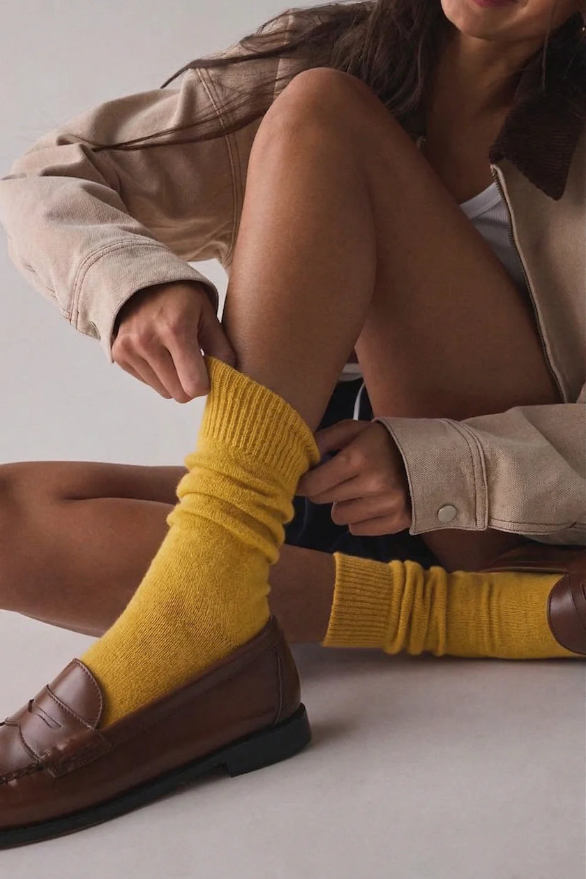 Nooan Hamilton Possum Merino Wool Socks Primrose