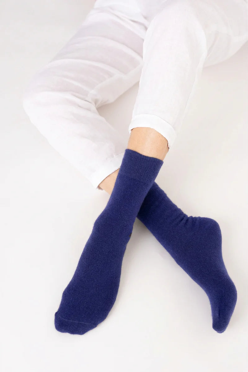 Nooan Hamilton Possum Merino Wool Socks Royal Blue
