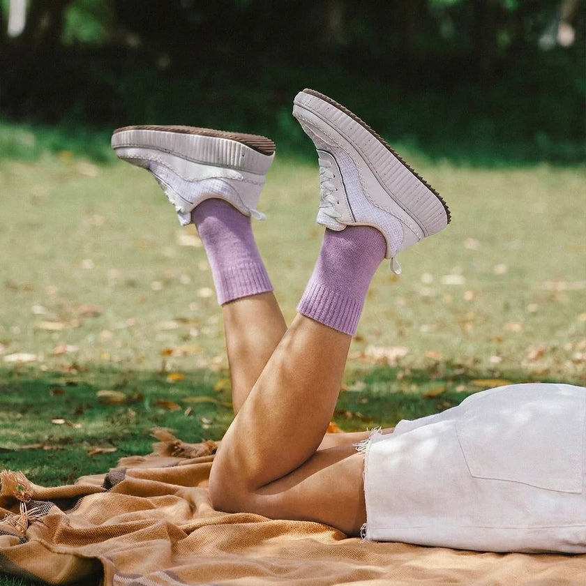Nooan Hamilton Possum Merino Wool Socks Lilac Breeze