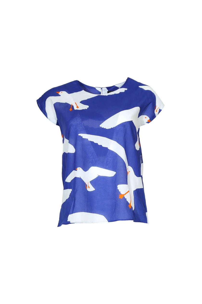 Olga de Polga Flock Tee Cotton Voile Blue