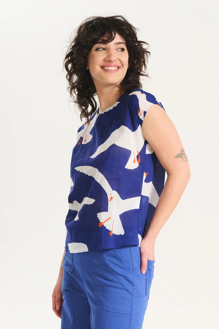 Olga de Polga Flock Tee Cotton Voile Blue