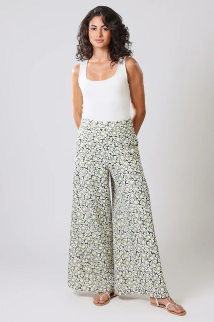 Traffic People Floral Anglaise Rene Trousers Green