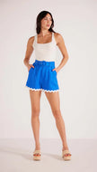 MINKPINK Florence Rikrak Belted Short Cobalt