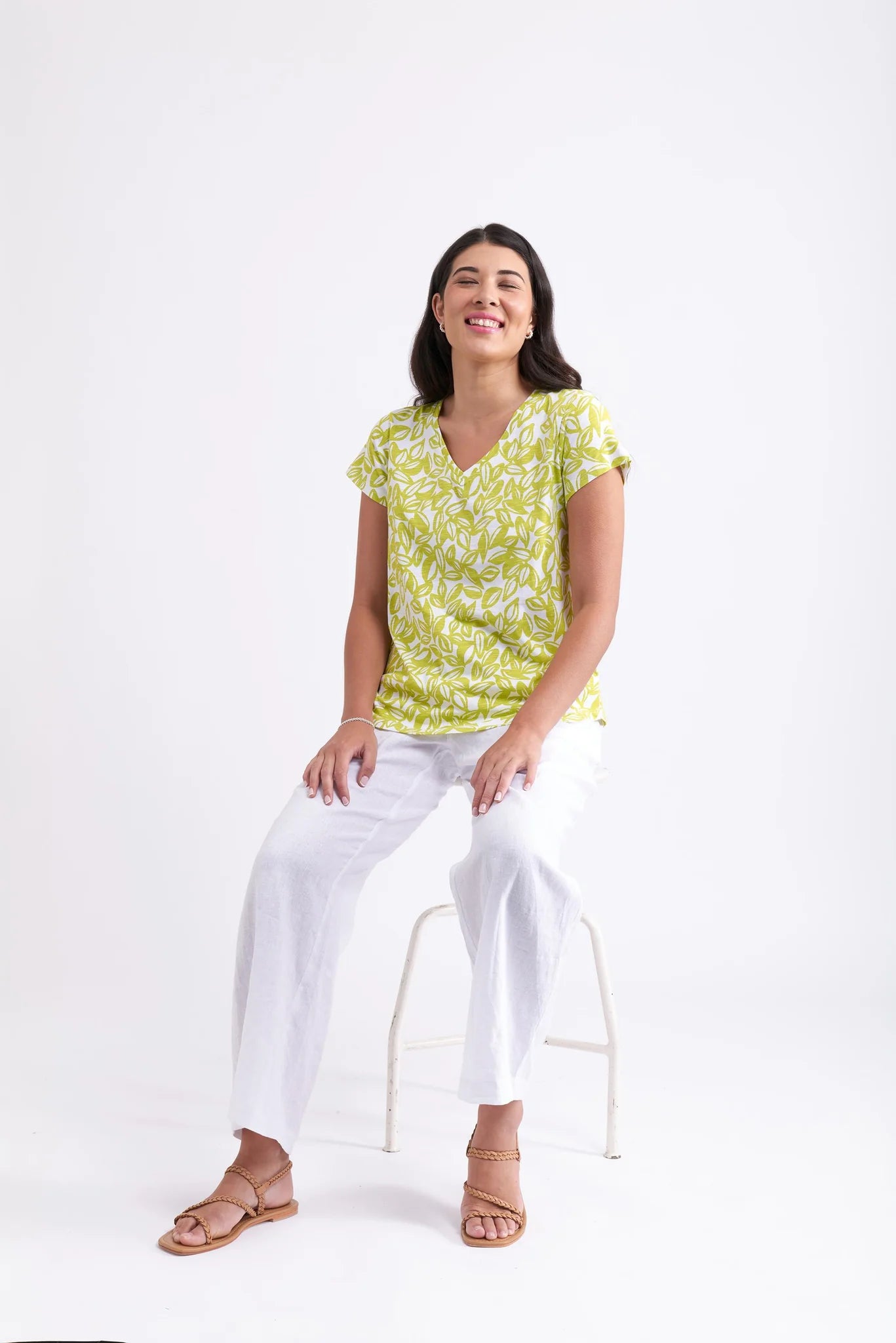 FOIL Wide Variety Pant White