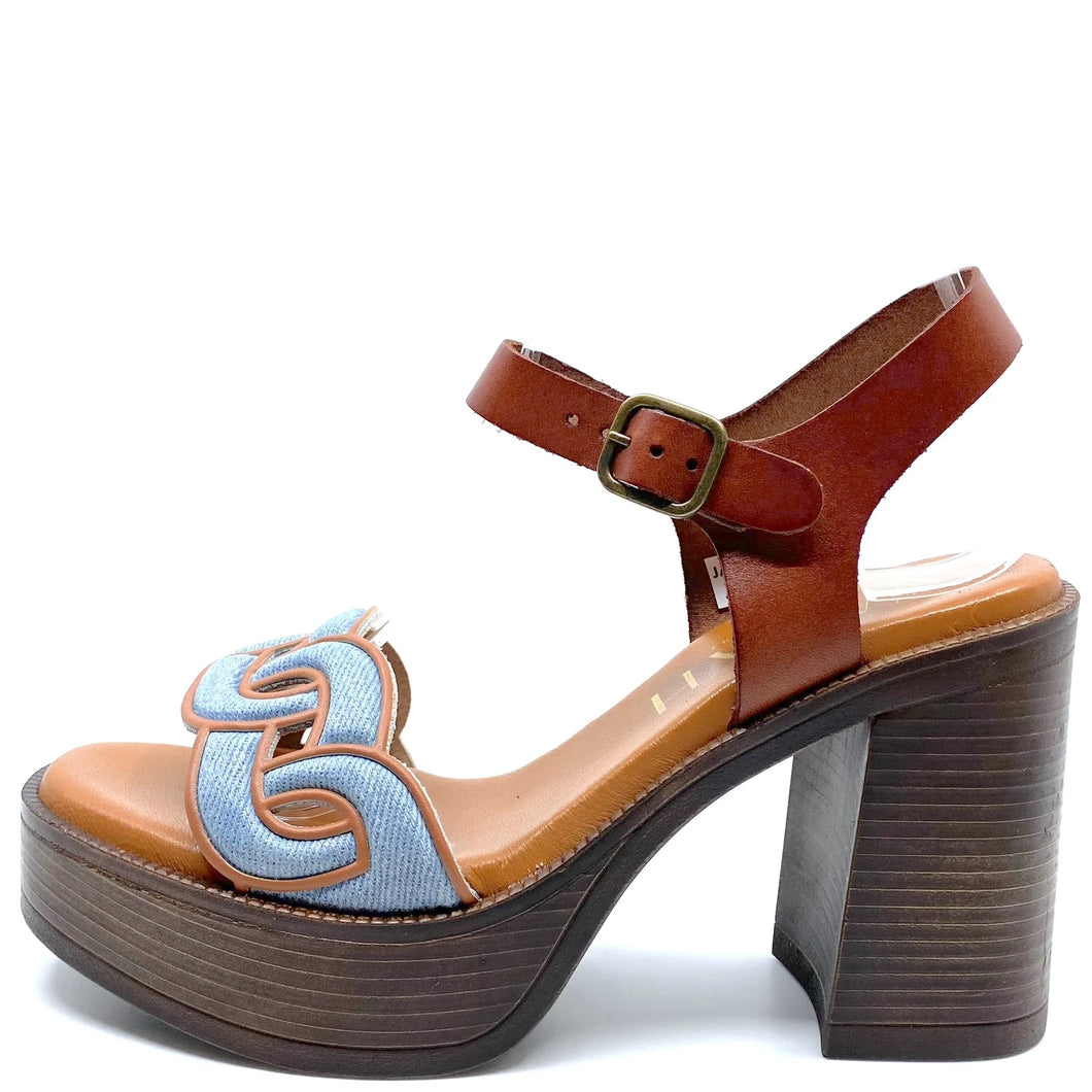 Vayah Jade Platform Heels Blue Jeans Caoba