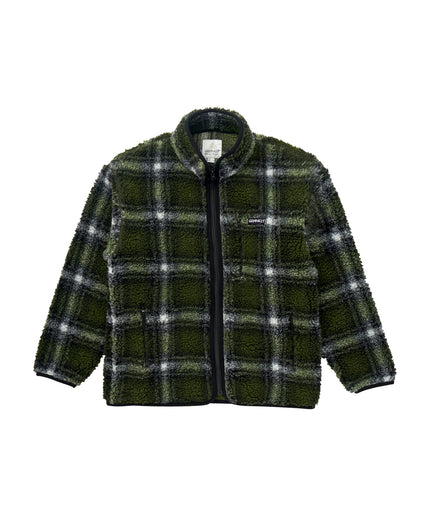 Gramicci Shadow Plaid Sherpa Jacket Olive
