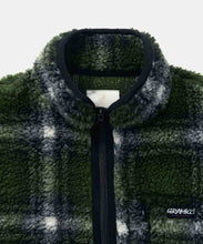 Load image into Gallery viewer, Gramicci Shadow Plaid Sherpa Jacket Olive
