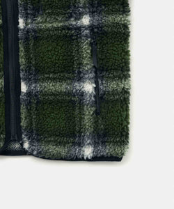 Gramicci Shadow Plaid Sherpa Jacket Olive