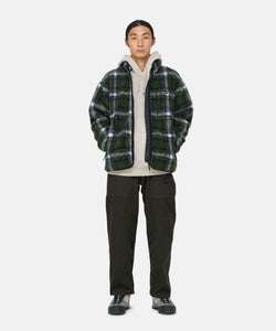 Gramicci Shadow Plaid Sherpa Jacket Olive