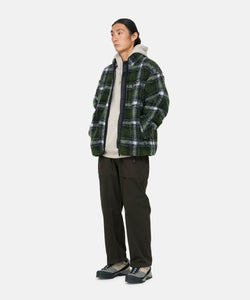 Gramicci Shadow Plaid Sherpa Jacket Olive