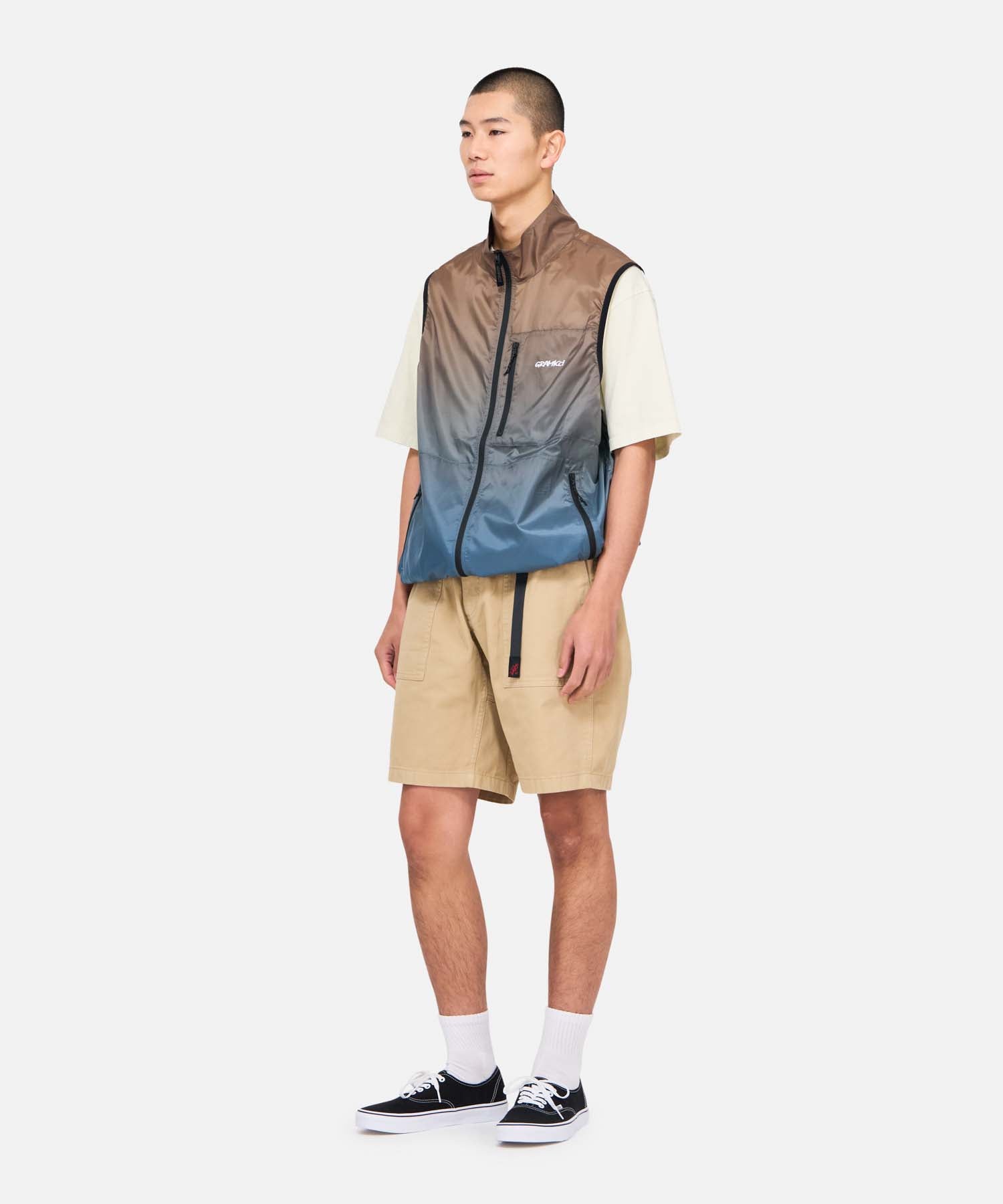 Gramicci Light Ripstop Windvest Brown Gradient