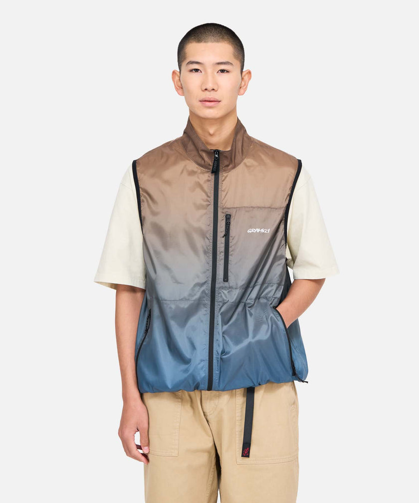 Gramicci Light Ripstop Windvest Brown Gradient