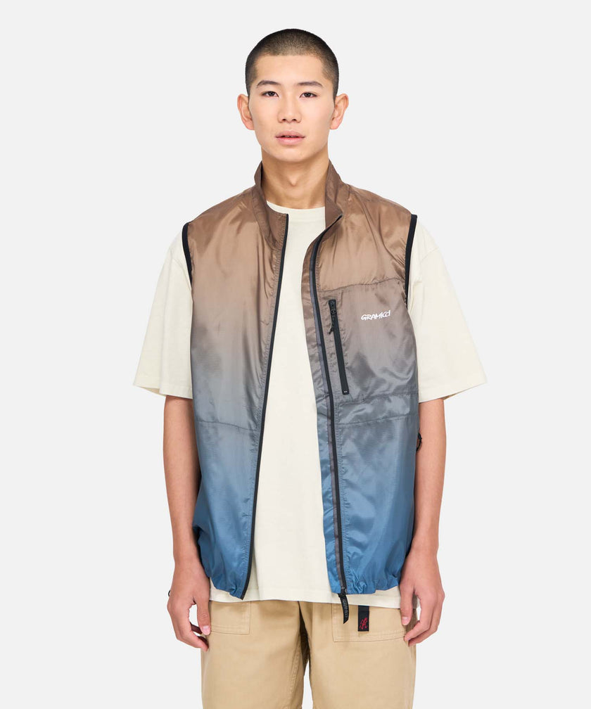 Gramicci Light Ripstop Windvest Brown Gradient