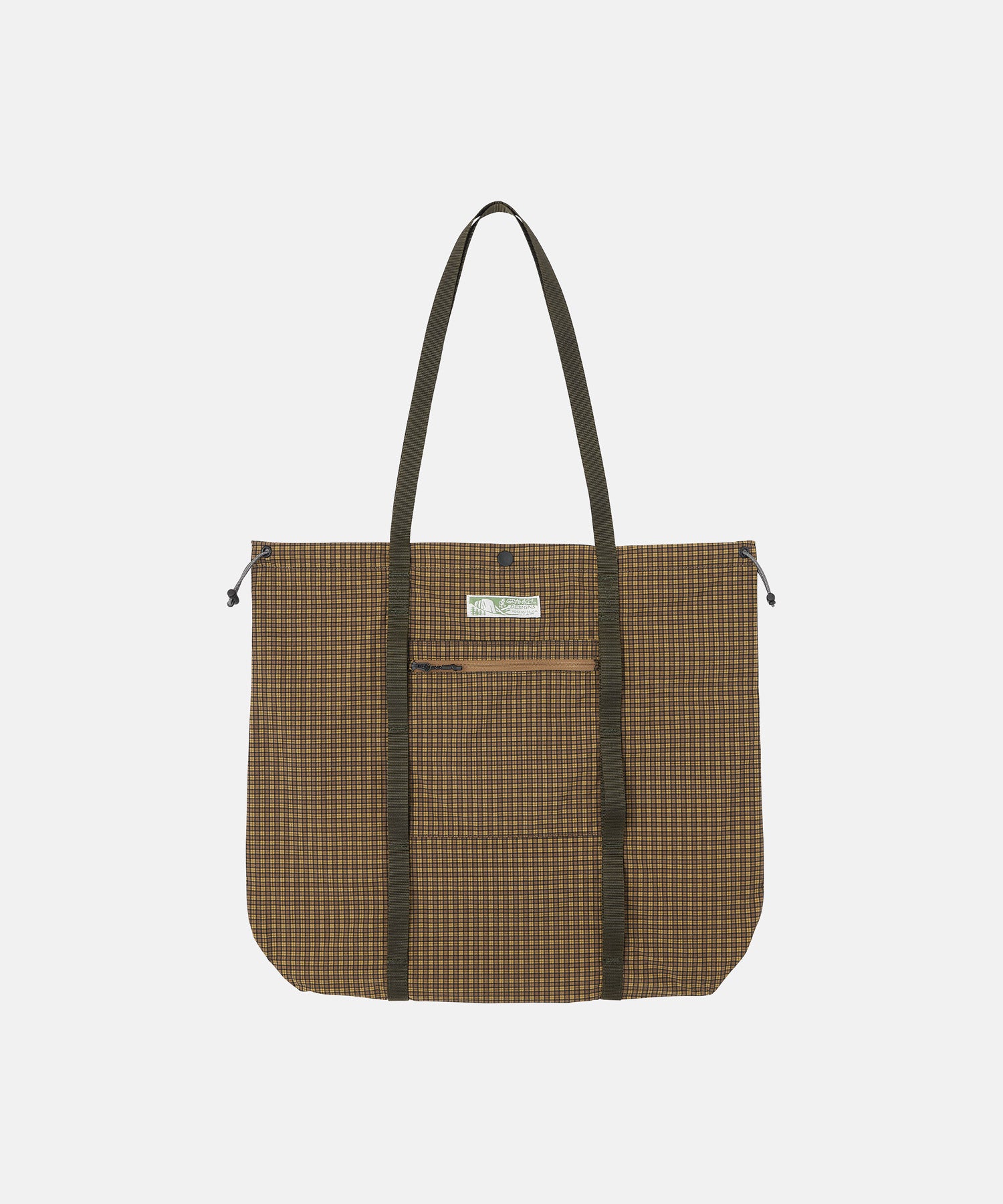 Gramicci Utility Tote Bag Brown Check