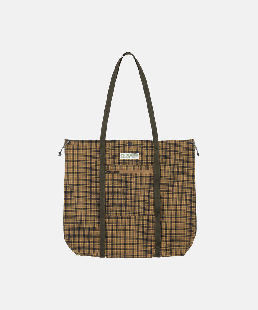 Gramicci Utility Tote Bag Brown Check