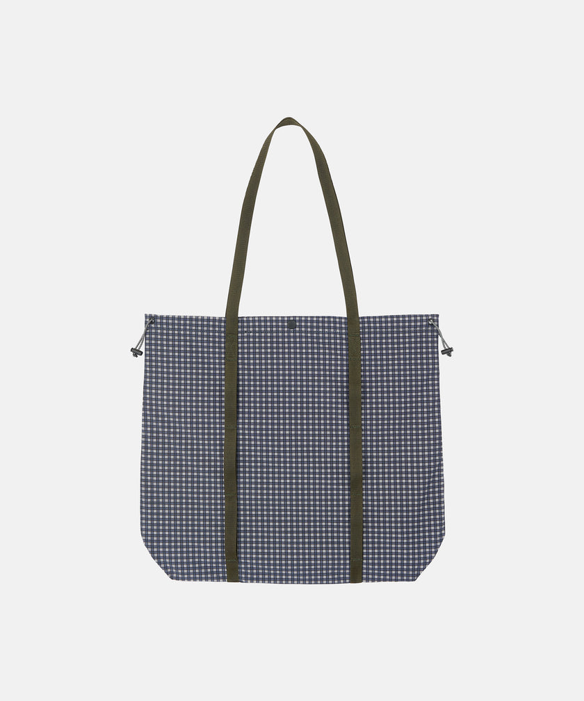 Gramicci Utility Tote Bag Navy Check