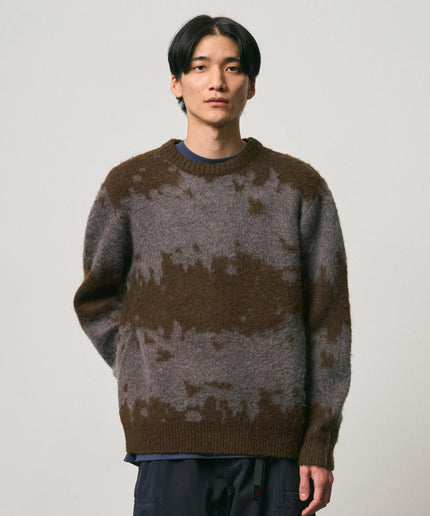 Gramicci Mohair Splatter Sweater Slate Splatter