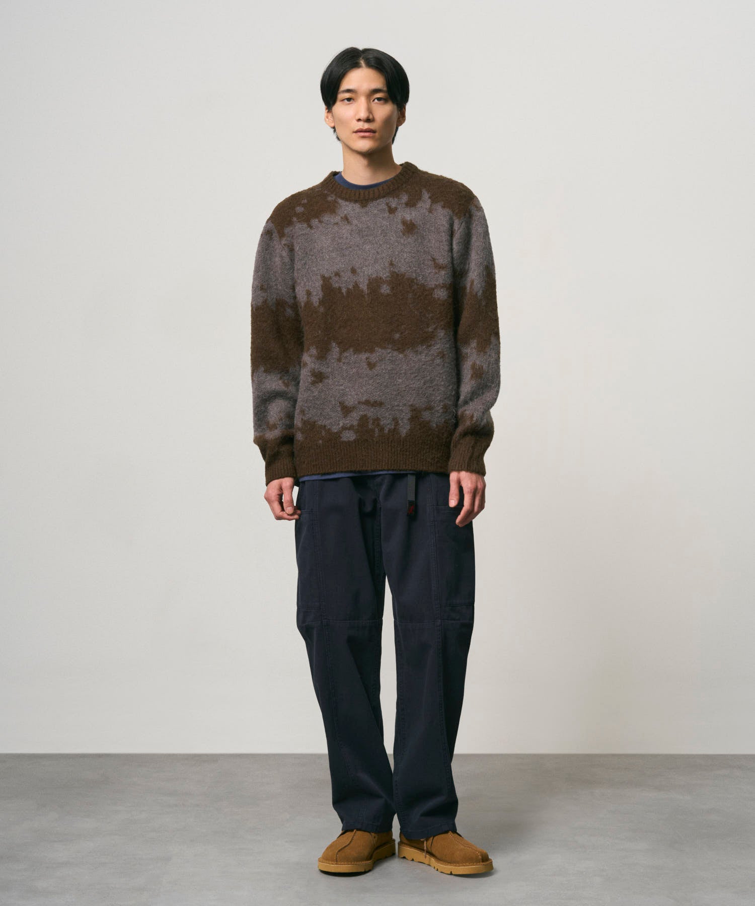 Gramicci Mohair Splatter Sweater Slate Splatter
