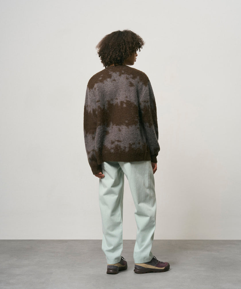 Gramicci Mohair Splatter Cardigan Slate Splatter