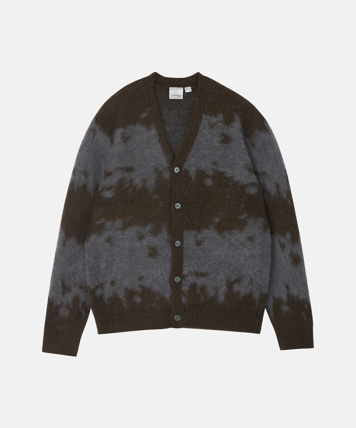 Gramicci Mohair Splatter Cardigan Slate Splatter