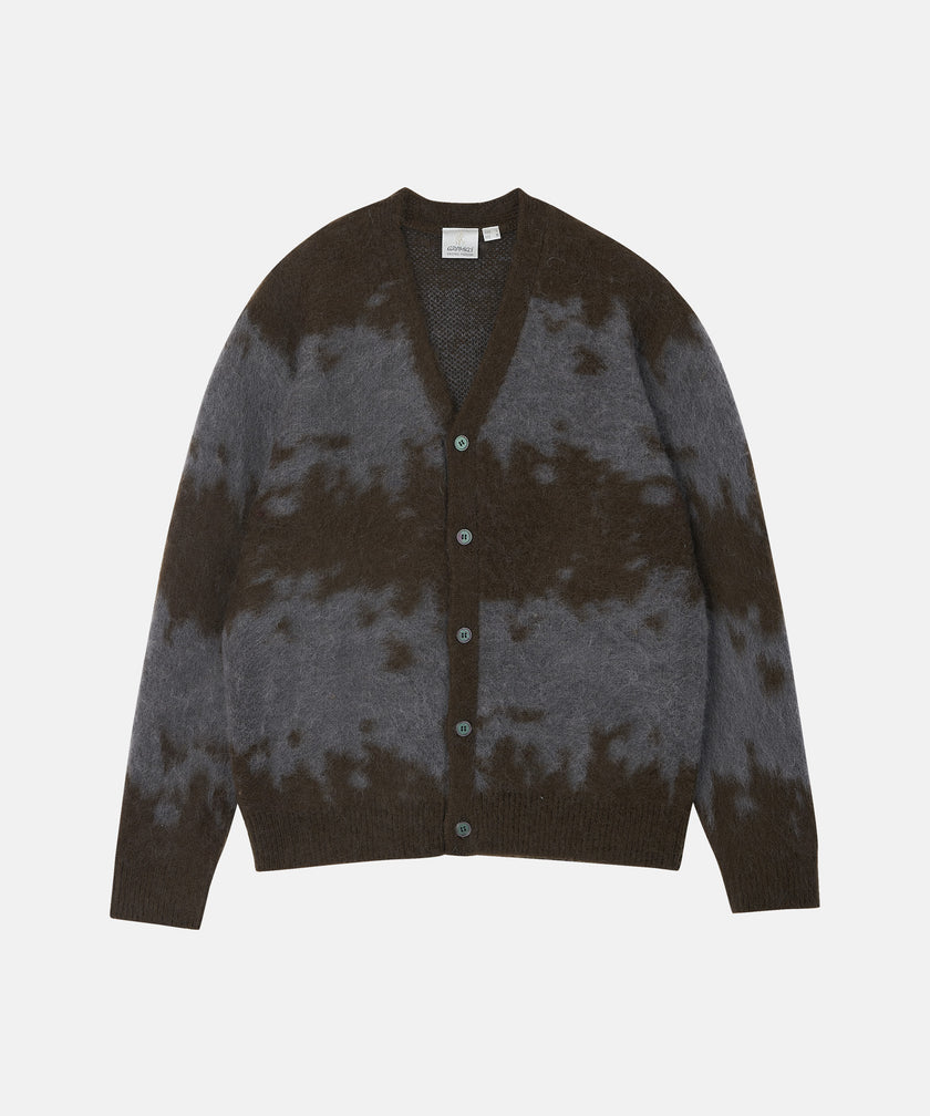 Gramicci Mohair Splatter Cardigan Slate Splatter