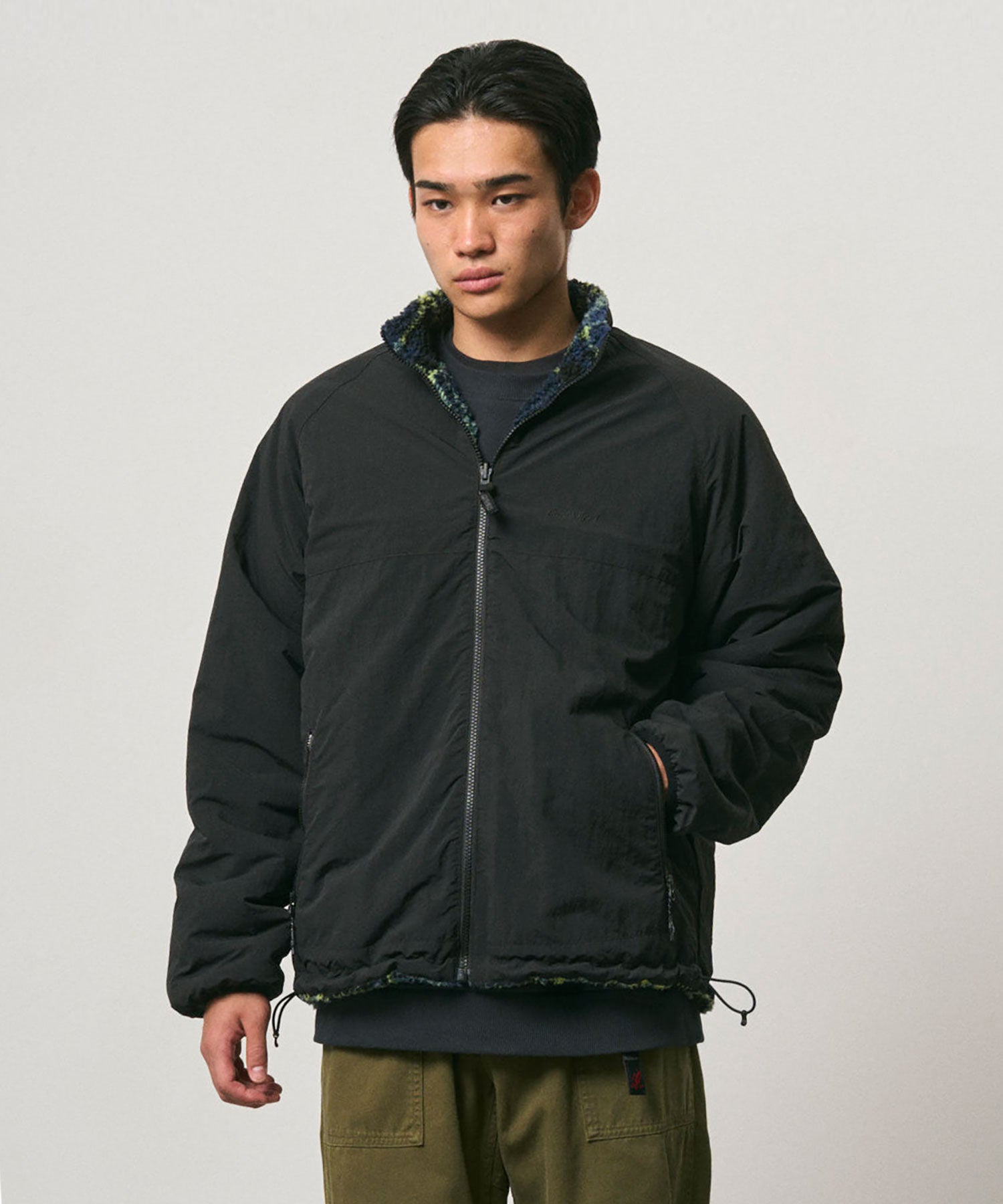 Gramicci Reversible Sherpa Plaid Jacket Plaid/Black