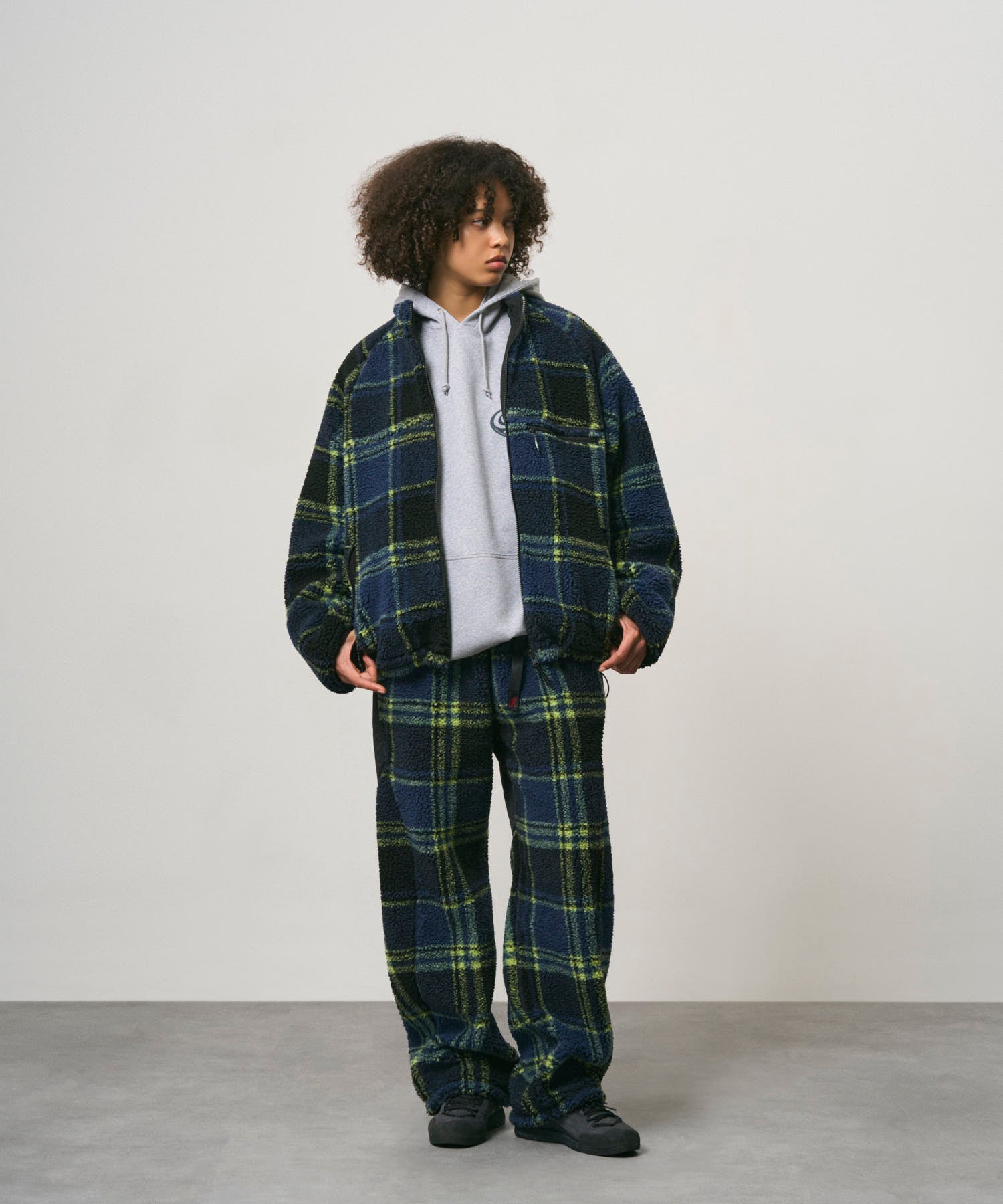 Gramicci Reversible Sherpa Plaid Jacket Plaid/Black