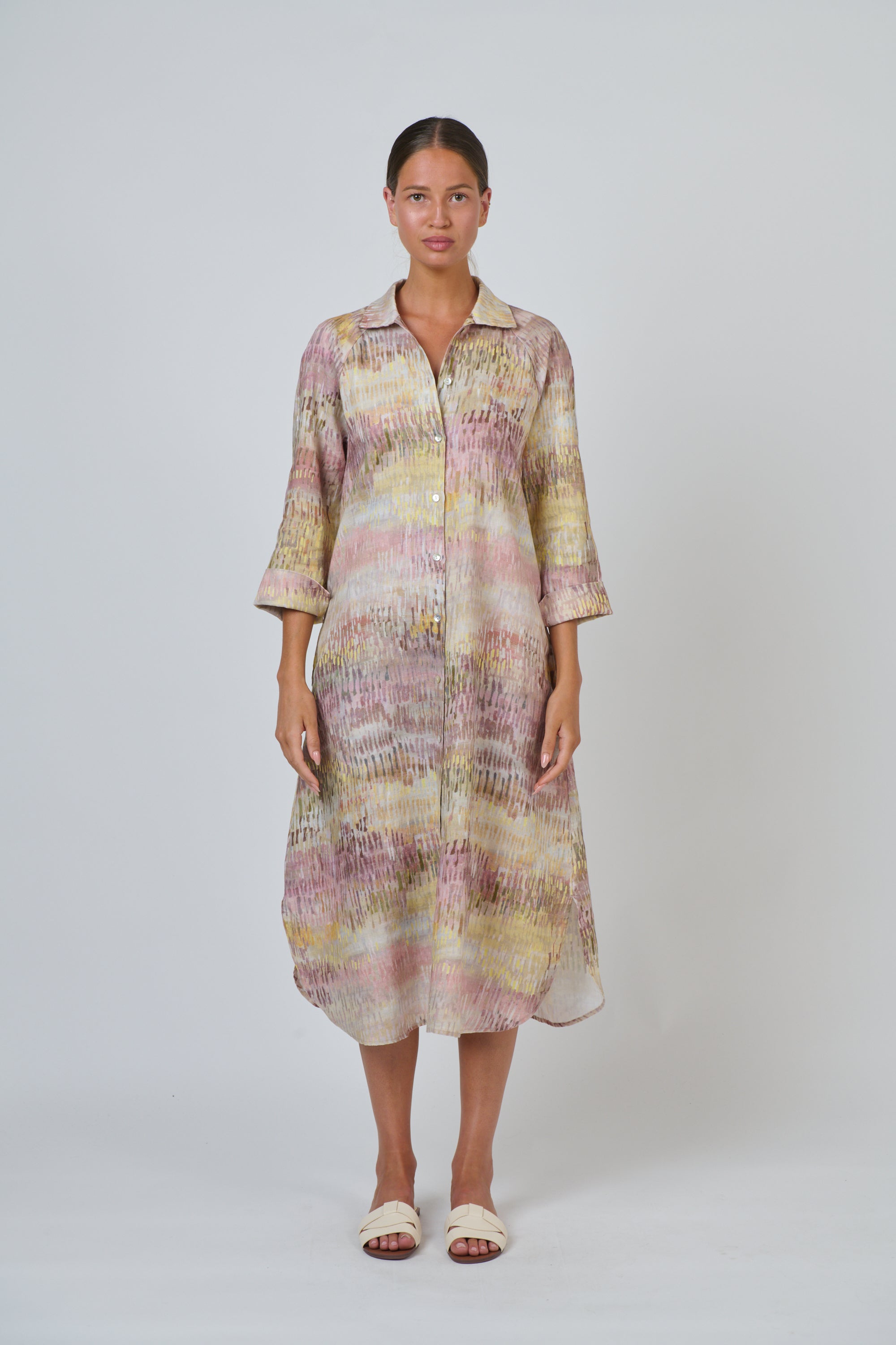 O&J Naturals GA417 Linen Dress Jardin