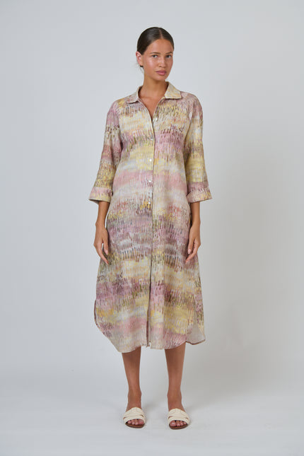 O&J Naturals GA417 Linen Dress Jardin