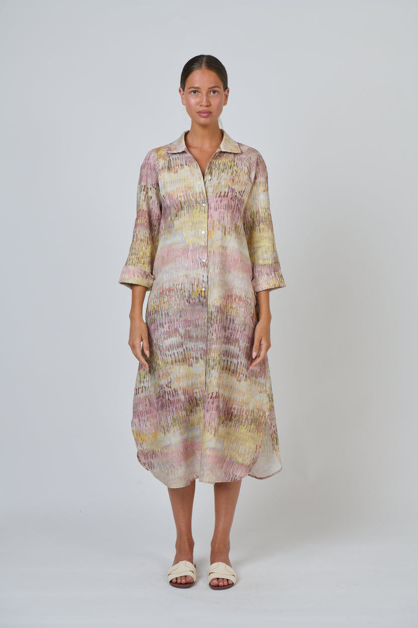 O&J Naturals GA417 Linen Dress Jardin
