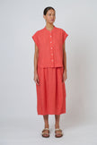 O&J Naturals GA639 Linen Skirt Sunset Strip