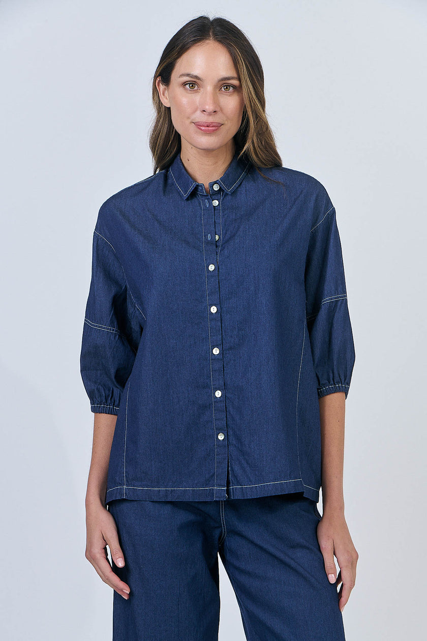 O&J Naturals GA638 Top Chambray