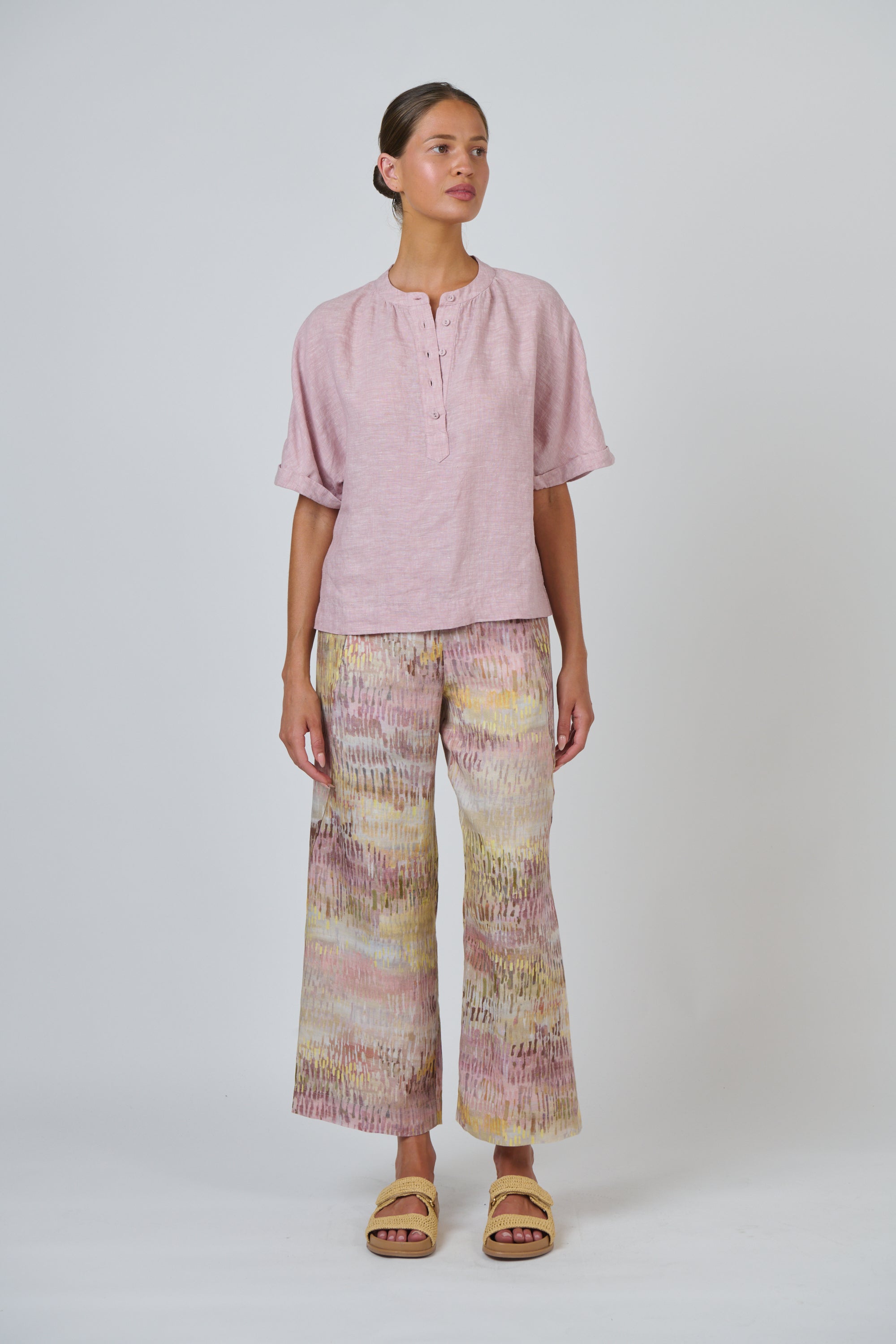 O&J Naturals GA398 Linen Pants Jardin