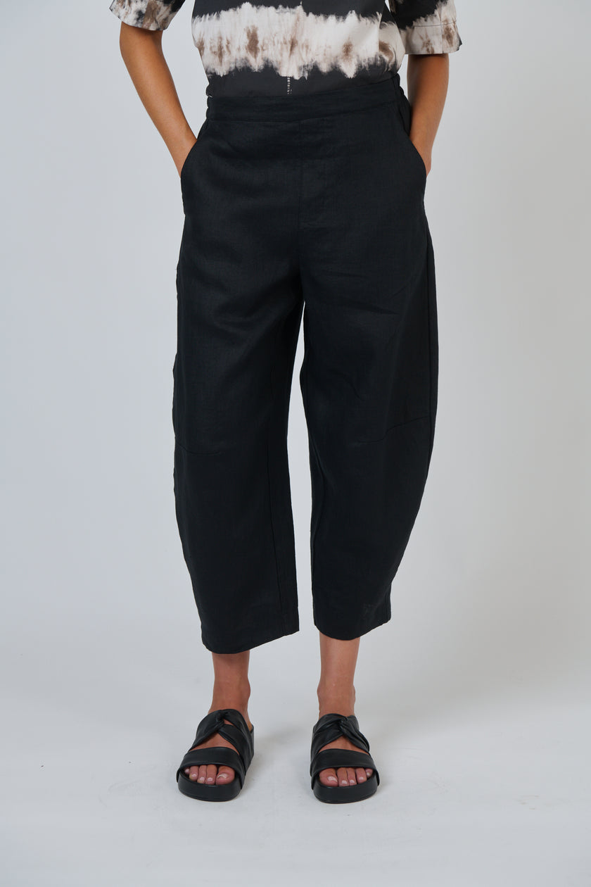 O&J Naturals GA711 Linen Pants Black