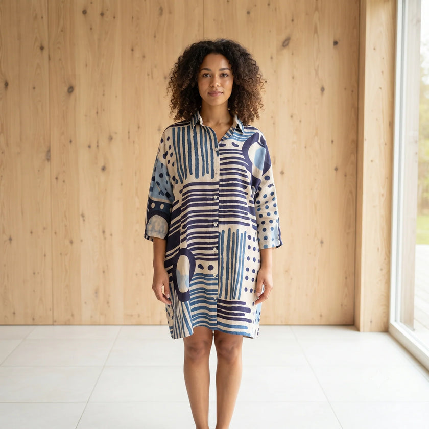 Palme Printed Cotton Pleated Shirt