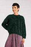 Olga De Polga Geneva Knit Sweater Dark Green Premium Angora