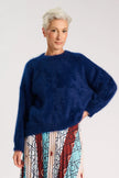 Olga De Polga Geneva Knit Sweater Indigo Premium Angora