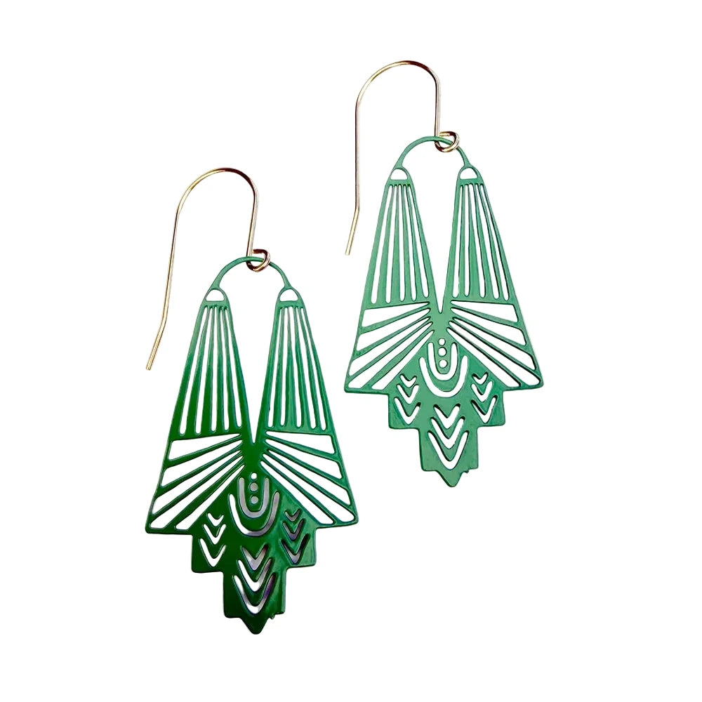 DENZ Goddess Earrings Emerald