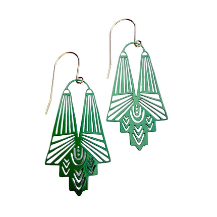 DENZ Goddess Earrings Emerald