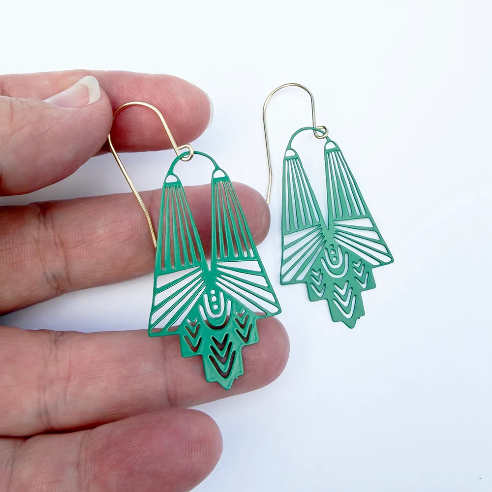 DENZ Goddess Earrings Emerald