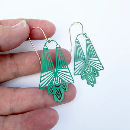 DENZ Goddess Earrings Emerald