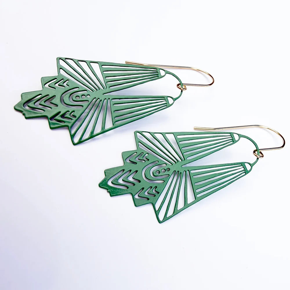 DENZ Goddess Earrings Emerald
