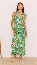 Load image into Gallery viewer, MINKPINK Zoe Bias Midi Dress Green Floral
