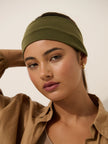 Angels Whisper Soft Elastic Headband Set Green & Grey