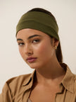 Angels Whisper Soft Elastic Headband Set Green & Grey