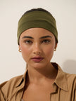 Angels Whisper Soft Elastic Headband Set Green & Grey