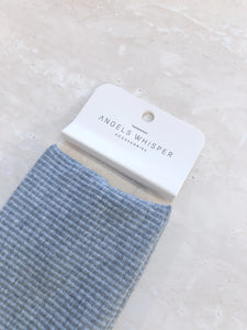 Angels Whisper Solid Basic Ribbed Headband Grey