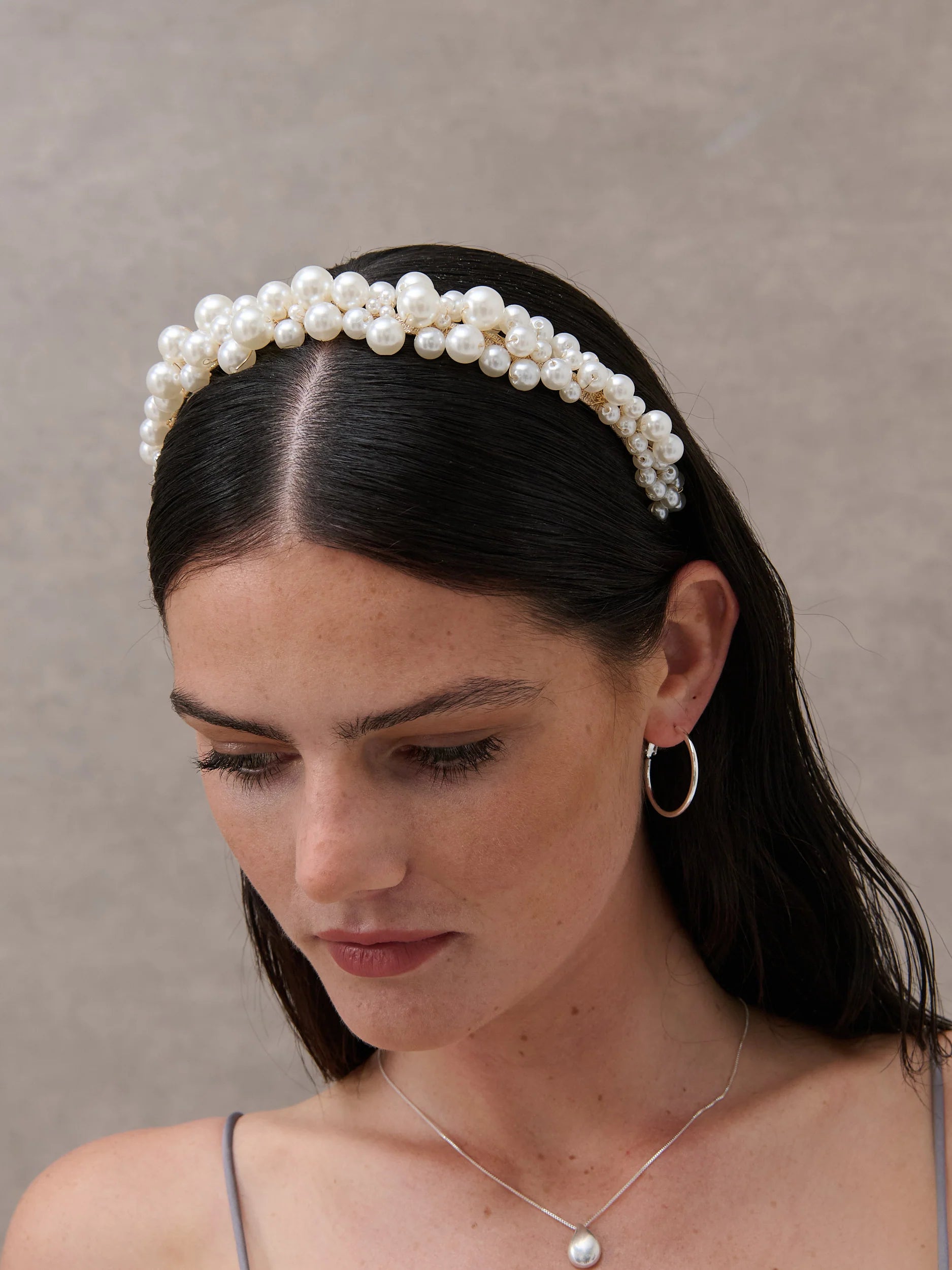 Angels Whisper Blair Pearl Statement Headband White