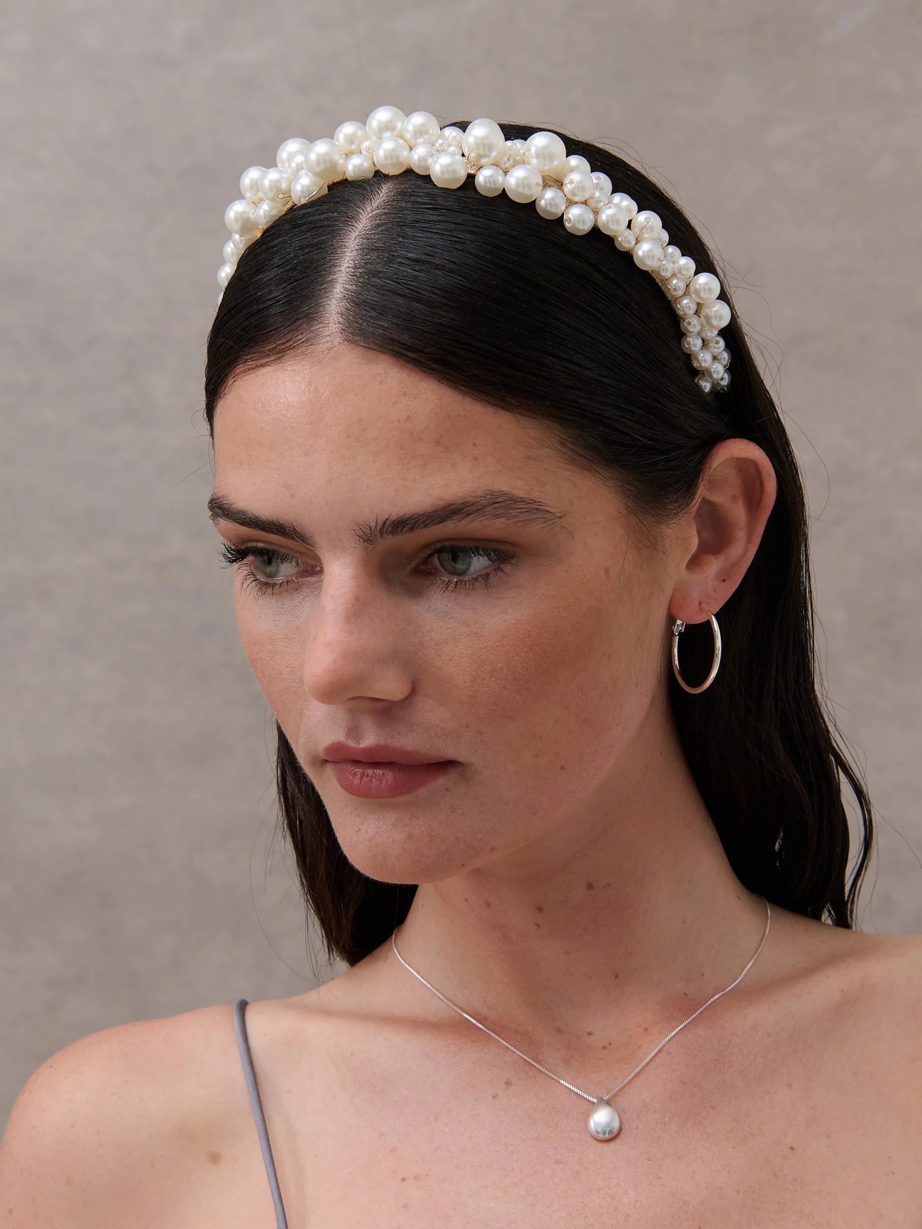 Angels Whisper Blair Pearl Statement Headband White